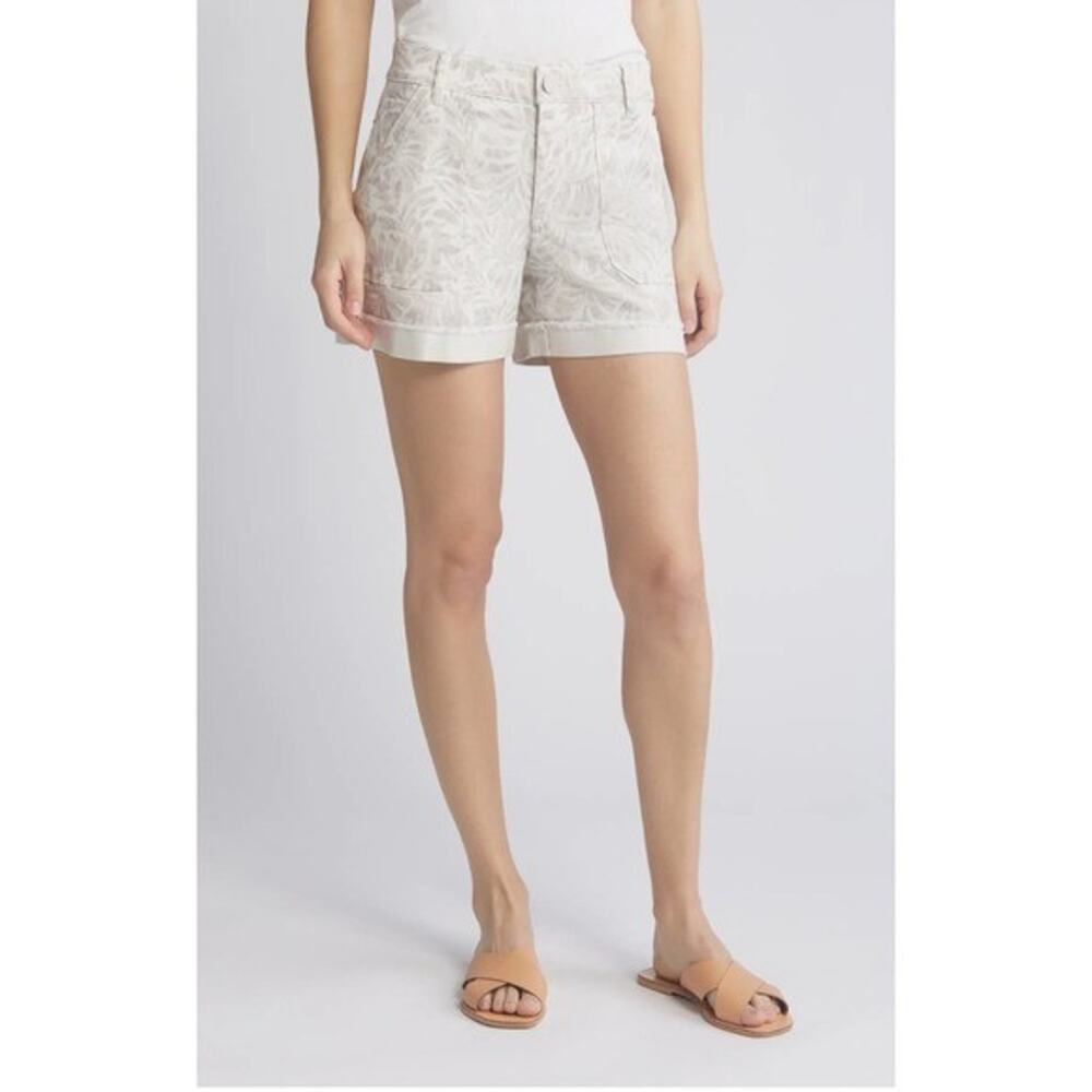 Wit & Wisdom 'Ab'Solution Print Patch‎ Pocket High Waist Twill Shorts Size 2 NWT